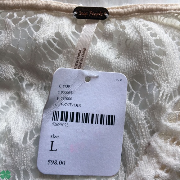 🎉HP🎉NWT Free People Ivory Lace Dress Size Large - Picture 8 of 10